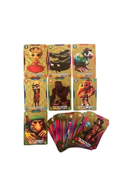 Italian Brainrot Set 55 cards with figures Italian Brainrot, gold, 5 years+