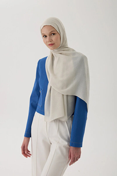 Sereia Women's Islamic Clothing Seasonal Stone Color Jacquard Shawl with Chai...