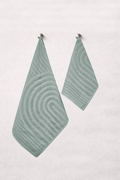 COT DRY 2-Piece Towel Set with Ribbon |   60X100 + 40X60 |   Patterned