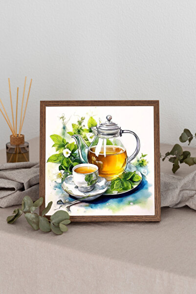 Dekorsiahome Tablou pătrat cu ramă din lemn TK3246