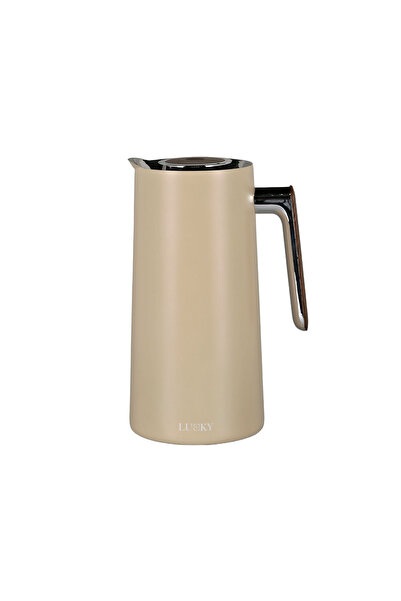 Lucky Art 1L Steel Body Thermos Carafe Cream