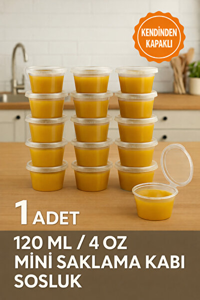 DİYA3 1 Adet Sızdırmaz 120 ml Mini Saklama Kabı Sosluk Buzluk Kabı, Et Suyu, ...