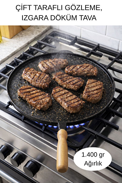 MODA Pancake Grill Crepe Kitchen Cooking Oil-Free Double-Sided Removable Hand...