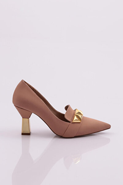 DGN 30905 Women's Triangle Stone Heeled Shoes