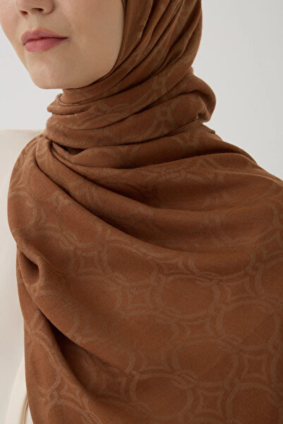 Zeta Group Women's Islamic Clothing Seasonal Bronze Color Jacquard Shawl with...