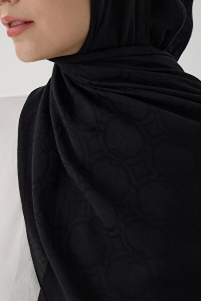 Zeta Group Women's Islamic Clothing Seasonal Black Color Jacquard Shawl with ...