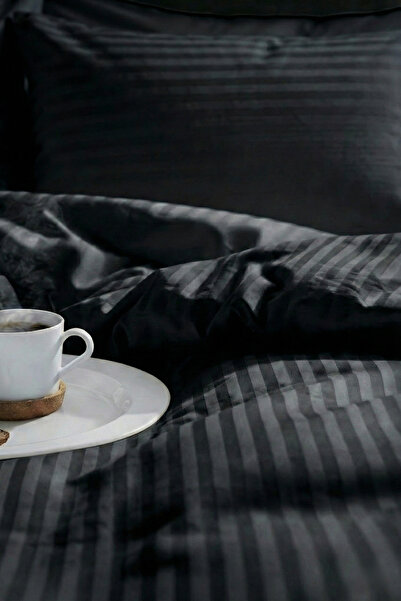 Nart Home Μονό Βαμβακερό - Σατέν 210 TC (83 Κλωστές) Ριγέ Σετ Παπλωματοθήκη Μ...