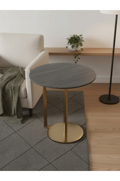 BEC8 Modern side table with a contemporary round design