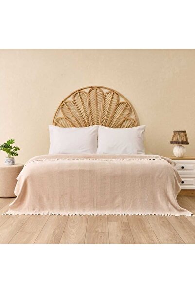 Evidea Soft Econo Çift Kişilik Yatak Örtüsü - Bej / Ekru - 200x220 cm