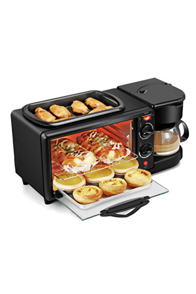 BASE Aparat electric multifuncțional 3 în 1 cuptor de mic dejun grill filtru ...