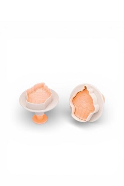 GÜZELYÜZ AVM 2’li Cupcake Model Basmalı Şeker Hamuru Kesici Kurabiye Kalıbı