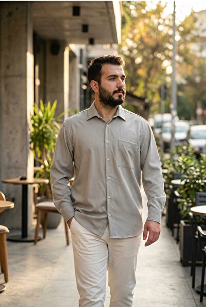 bombe Men's Easy-Iron Oversize Classic Shirt