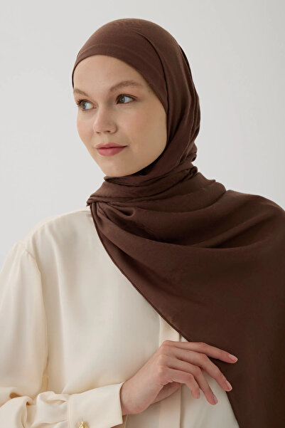 Zeta Group Women's Islamic Clothing Seasonal Coffee Color Jacquard Shawl with...