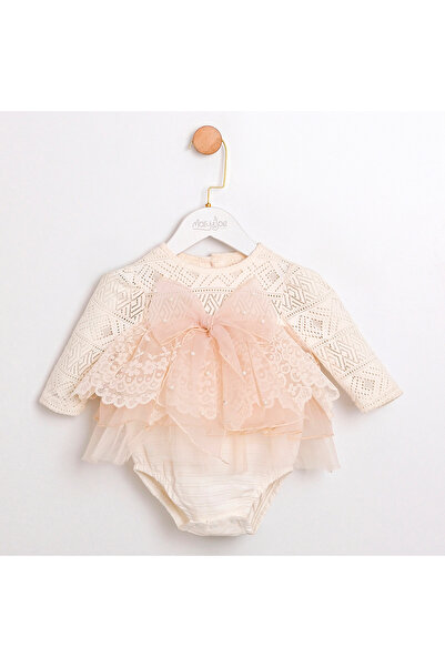 Coolimino Baby Girl Romper Jumpsuit with Pearls for Special Day