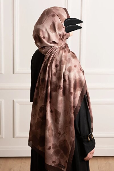 Emare Φθινοπωρινή Σερένατα Με σχέδιο Μαλακό Σάλι - Καφέ