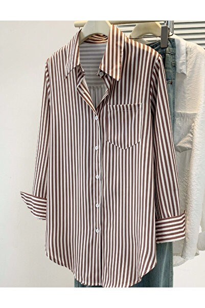 Evendi Shirt, White/Brown