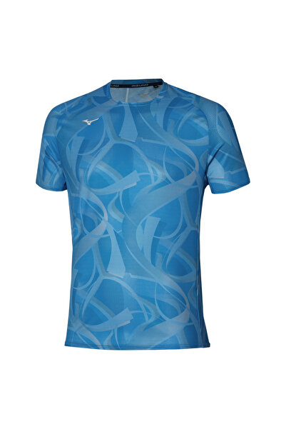 MIZUNO Tricou alergare barbati Editie Limitata Paris DryAeroFlow-Albastru Des...