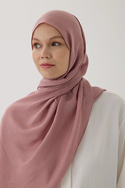 Bonnie Clyde Women's Islamic Clothing Seasonal Dusty Rose Color Jacquard Shaw...