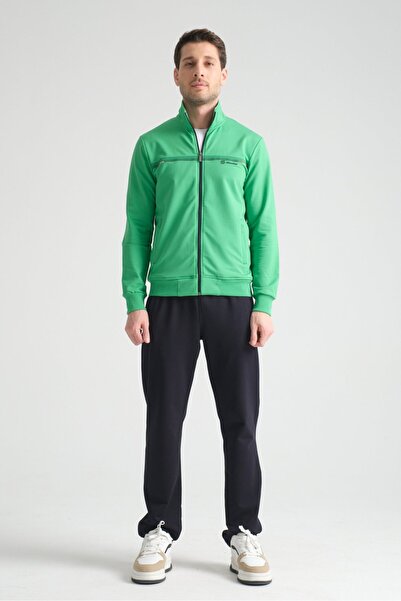 Shooter Sportswear Green Men's Premium Fit Stand Collar Comfortable Fit Class...
