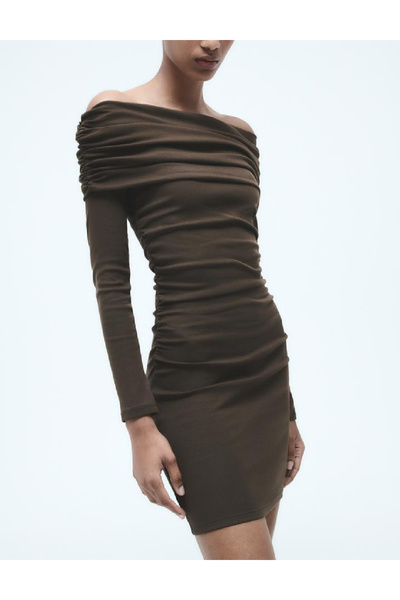 Evendi Short dress, Brown
