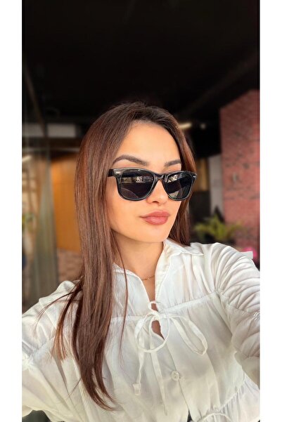 RMSMARKETİNG Plain Black Square Sunglasses