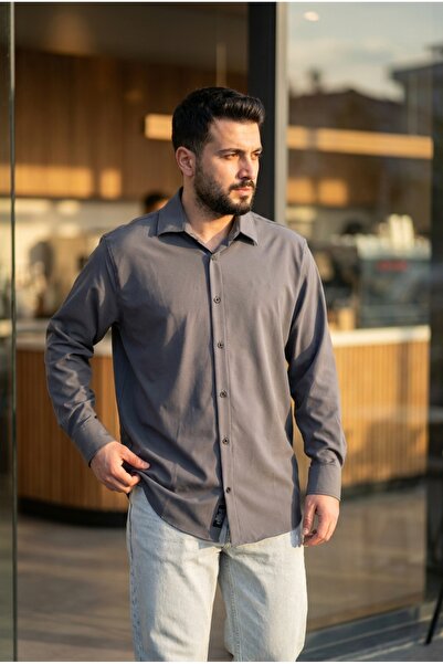 bombe Men's Easy-Iron Oversize Classic Shirt