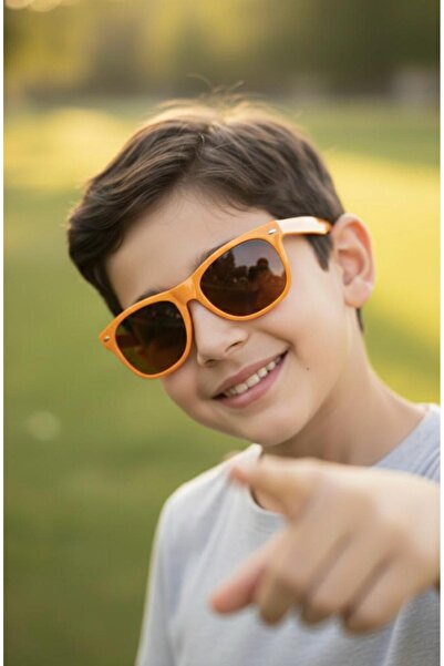 Nilu Moda 1-13 Years Old Wayfarer Orange Children's Sunglasses