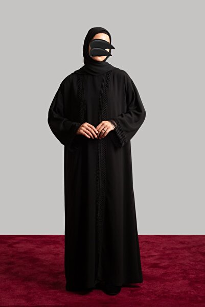 Lemaye Güpür Detaylı Abaya Takım - LMX-00166
