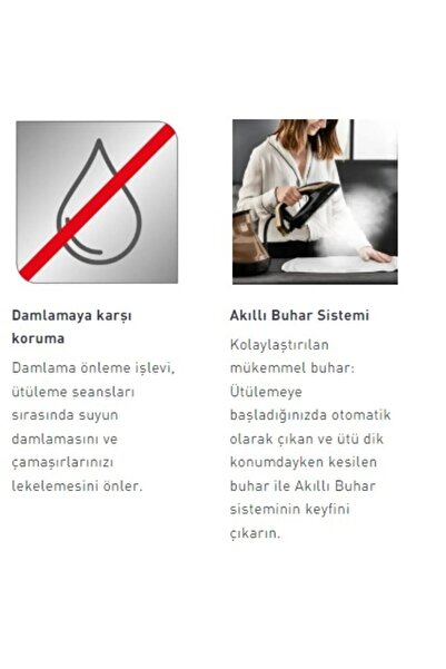 TEFAL LED Işıklı Üstün Akıllı Kumaşa göre Buhar Sistemi ProExpressVision 3000...