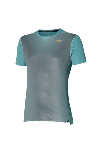 MIZUNO Tricou alergare barbati Aero SS 2024-Turcoaz/Gri-M