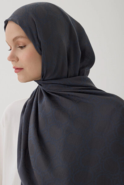 Zeta Group Women's Islamic Clothing Seasonal Anthracite Color Jacquard Shawl ...