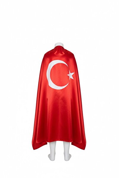 Astra Plus Дитячий однорозмірний плащ з турецьким прапором червоного кольору ...