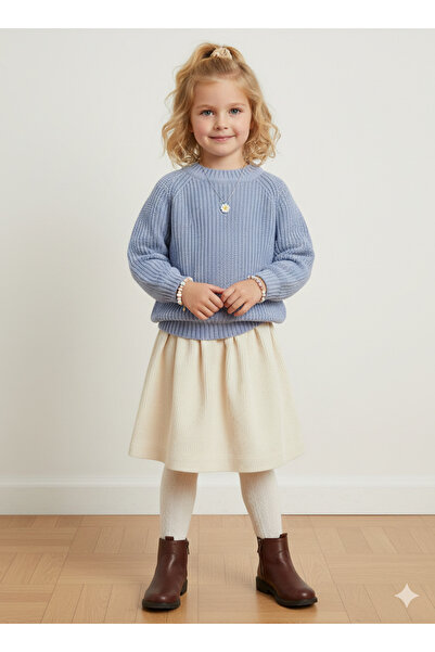 CLOUDY WEAR&DESİGN Pulover tricotat Selanik cu gât tip bicicletă pentru fete ...