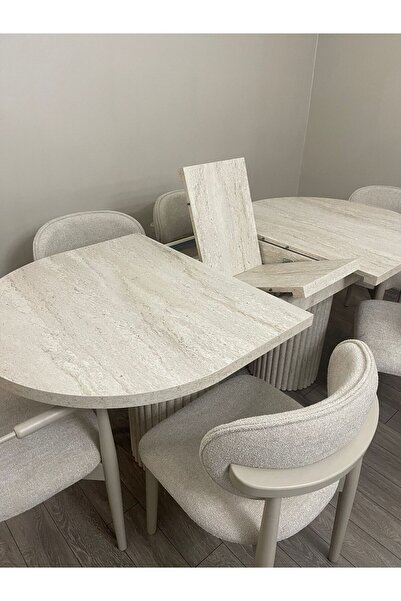 Has Grup Masa Sandalye Bohem Masa Takımı Ahşap Masa Takımı 6 Kişilik Masa San...