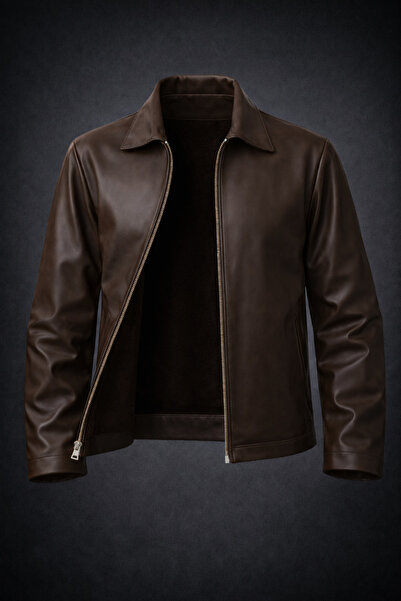 BOYS MANS Men's Leather Jacket Old Money Black Leather Jacket