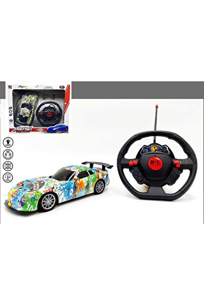 dehkah Laughter Racing Car with Remote Control and Steering Wheel - Graffiti-...