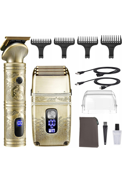 VGR Professional 2 in 1 Hair Clipper and Shaver with Foil, 4 Accessories, USB...