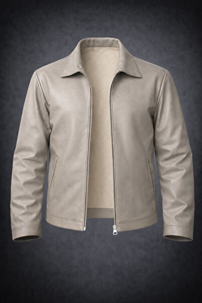 BOYS MANS Ανδρικό δερμάτινο μπουφάν old money Μαύρο δερμάτινο μπουφάν