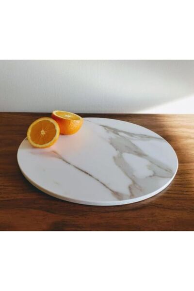 Generic Oval Calacatta Serving/Cutting Board 34x26x1.25cm