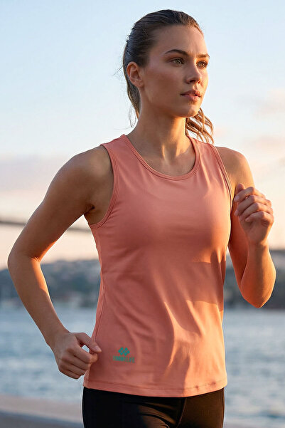 TOMMY LIFE Mercan Standard Fit Women's Sports Tank Top with Cross Back Detail...