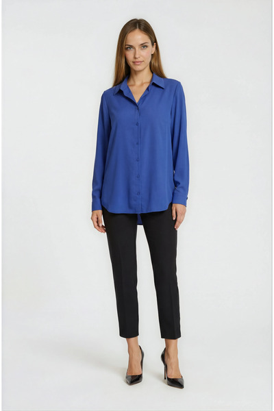 Spazio Anastacia Klasik Gömlek İNDİGO