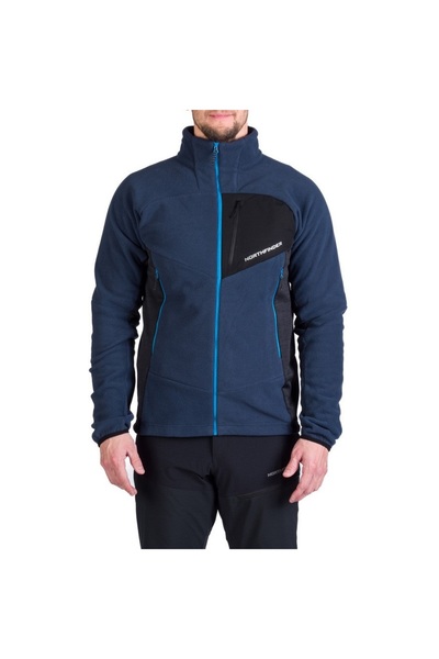 NORTHFINDER Fleece trekking barbati Fluvio-Bleumarin/Negru-2XL