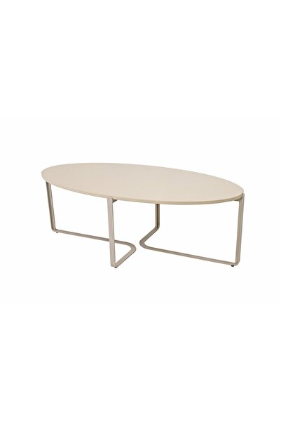 Madestr BETA Elips Sehpa 120X60x42H cm MDF Tabla - Kumtaşı, Orta Sehpa, Yuvar...