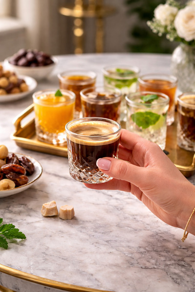 Dania 12-piece luxury glass set – 6cm tall | Elegant crystal design for servi...