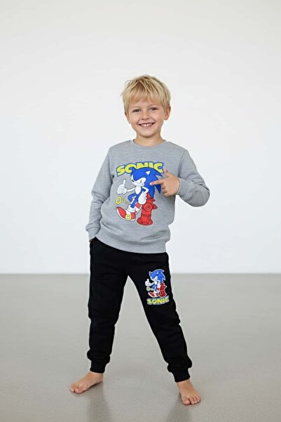 zubi kids طقم أولاد مطبوع عليه شخصية "سونيك" (6-10 سنوات)