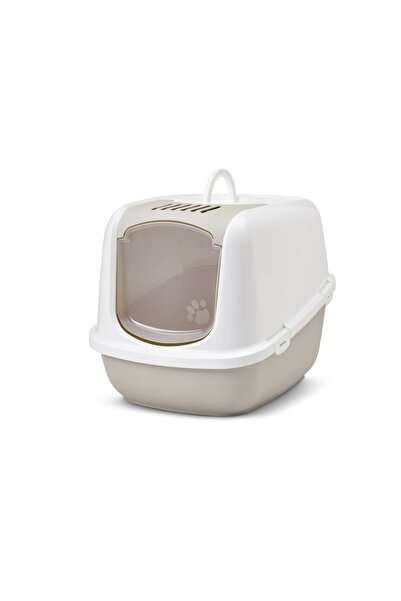 Savic Litiera pentru pisici Nestor Jumbo, albă și cafea