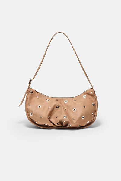 Stradivarius Shoulder bag with pleats and eyelets