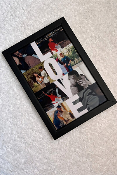 foto 21x30 çerçeve LOVE kişiye özel tasarım cam çerçeve özel gün anneler günü