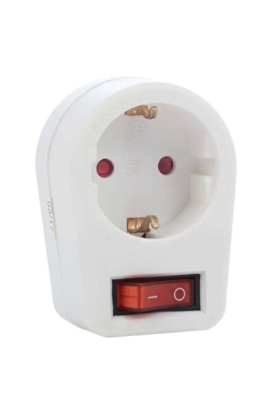 HOFF Power Adapter with Switch, 16A, White