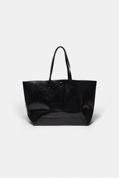 Stradivarius Reversible zebra print shopper bag